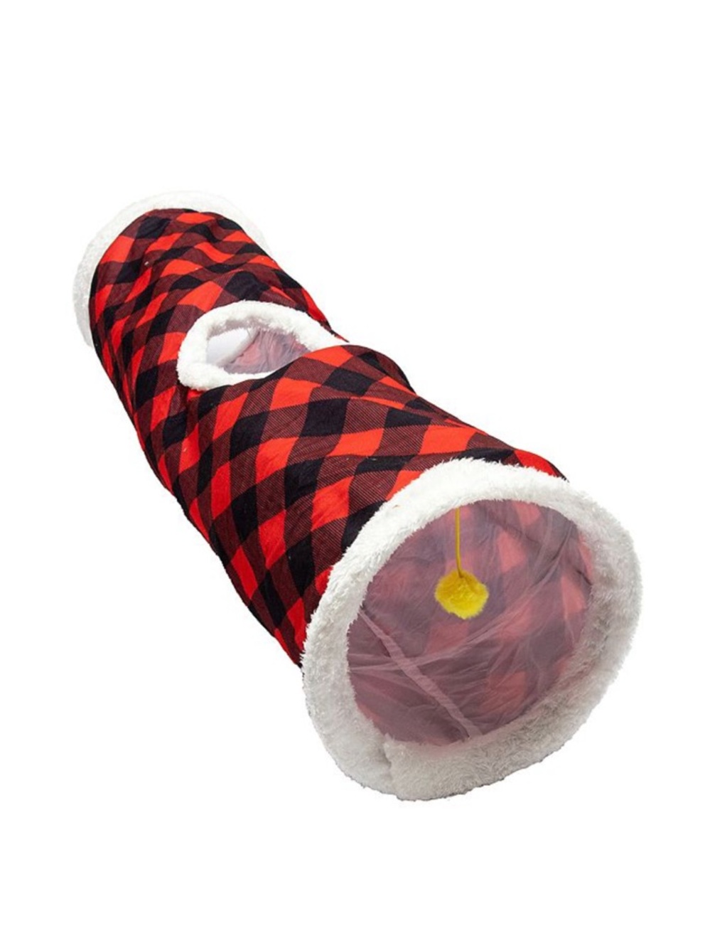 NWT Cat Tunnel Toy by MEOW offers a Plaid Tunnel for tons of kitty playtime.
